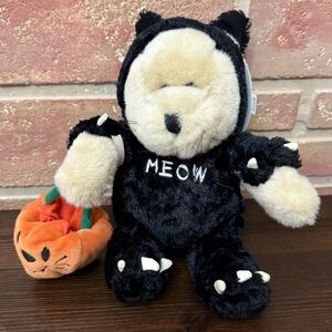 2002 Starbucks Halloween Bearista "Meow" Plush Cat 10"